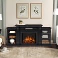 thumbnail image 3 of Real Flame Calie 67" Electric Fireplace TV Stand in Black, 3 of 6