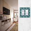 thumbnail image 5 of Yayeee Rocker Switch Wall Plate 1-Gang 4.6"x2.9" Home Decorative Outlet Cover, Green Puppy Plaid Pattern, 5 of 6