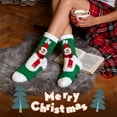 thumbnail image 6 of Cozy Warm Fuzzy Slipper Socks, Cute Holiday Christmas Tree/Santa /Reindeer Socks, Stretchy Socks for Male/Female(D), 6 of 6