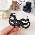 thumbnail image 2 of Hair Clips for High Ponytail, 4 Pieces of Hair Clip Shark Claw Clip High Ponytail Fixed Artifact Clip，Non-slip Claw Clamps Barrettes, Women and Girls Daily Hairstyle Accessories (Bright black), 2 of 5