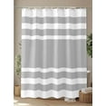 thumbnail image 4 of Gray Geometric Shower Curtain, Fringe Waterproof Shower Curtain Set with 12 Hooks Lightweight Washable Fabric Shower Curtains for Bathroom 72x84 Inches, 4 of 6