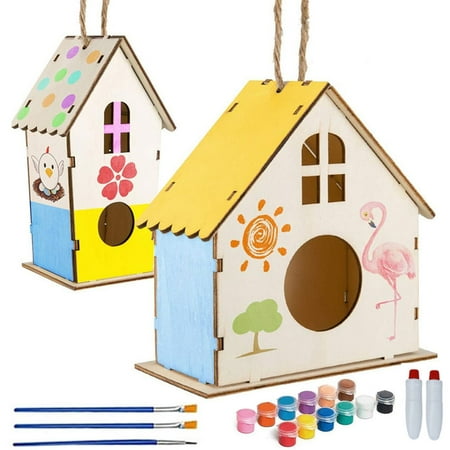 DIY Bird House Kit Kids DIY Bird Feeder Kit DIY Wooden Arts Crafts for
