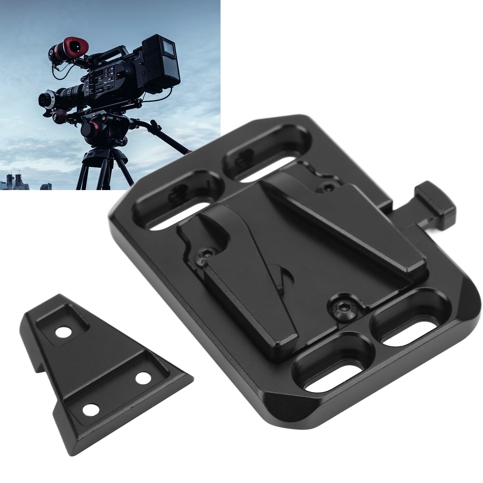 Ccdes Full Metal V Mount Battery Board Base CNC Hollow V Lock Battery Plate Adapter For Camera,V Mount Battery Base
