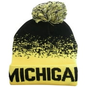 Michigan Men's Digital Fade Soft Fabric Winter Knit Hats (Black/Gold)