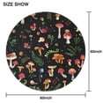 thumbnail image 6 of Colorful Mushroom Forest Black Pattern Round Tablecloth 60"x60",Wrinkle Wipeable Table Cloth for Kitchen Dining Room Picnic Patio Party, 6 of 6