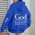thumbnail image 2 of Bibifish Womens Drawstring Hoodies With Back Graphic Long Sleeve Hoodies Pocket Oversized Fit Casual Inspirational Based Pullover Tops, 2 of 6