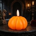 thumbnail image 4 of Pumpkin LED Candle Lights – Flameless Flickering Warm Glow, Battery Operated Halloween Night Light Decor for Table Mantel Shelf, 4 of 6