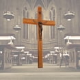 thumbnail image 4 of Religious Wooden Crucifix Statue Catholic Figurine Wall Hanging Sculpture Chapel Decoration Collective, 4 of 8