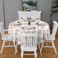 thumbnail image 2 of Fall Pumpkins Leaves Pattern Round Tablecloth 60" X 60",Wrinkle Wipeable Table Cloth for Kitchen Dining Room Picnic Patio Party, 2 of 6
