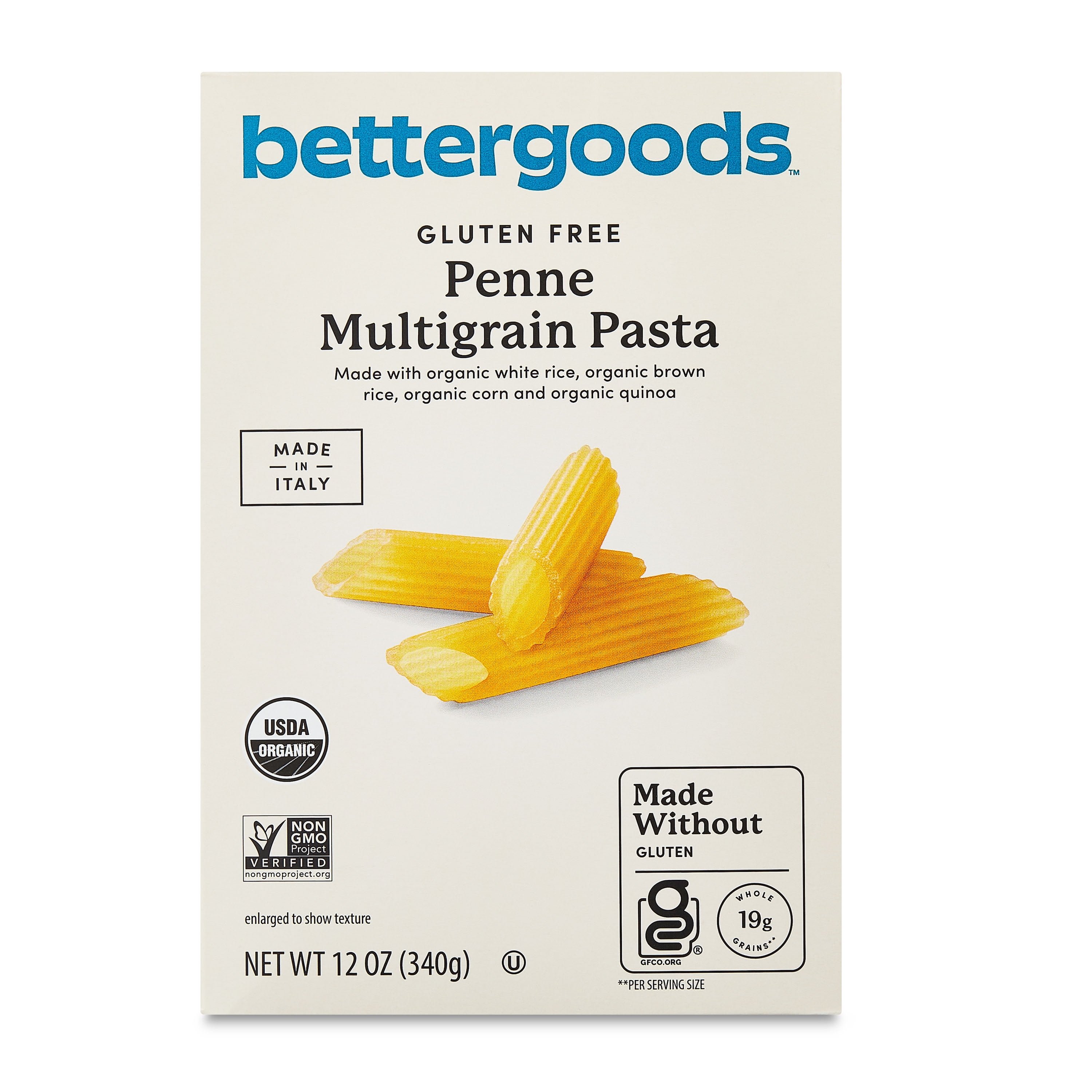 (12 pack) bettergoods Gluten Free Penne Multigrain Pasta, 12 oz