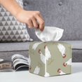 thumbnail image 6 of Rateoe Funny Chicken Pattern Tissue Box Cover, Modern Square Decorative Leather Facial Paper Case Organizer Holder Dispenser 5X5X5'', 6 of 8