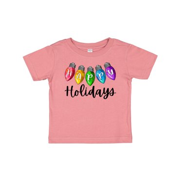 Inktastic Happy Holidays Rainbow Christmas Lights Boys or Girls Baby T-Shirt