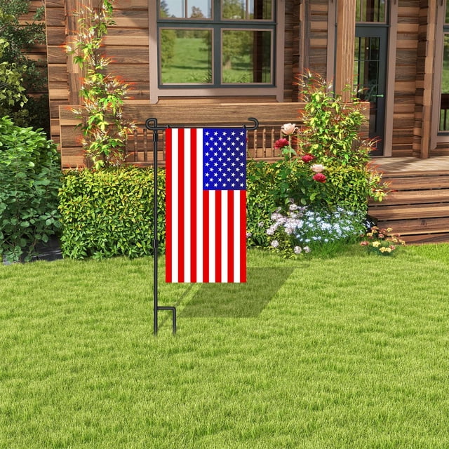 uhnmki Outdoor Garden Flagpole Metal Courtyard Linen Garden Design