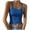 Blue, variant on Women's Fitness Stretch-Knit Tank Top with Thin Straps and Body-Hugging Silhouette - Elastic Comfort Fabric for Active or Casual Wear