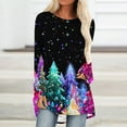 thumbnail image 2 of Christmas Sweatshirts for Women Oversized Sweatshirt&nbsp;Graphic Fall Tops Stylish Long Sleeve Shirts Dressy, 2 of 5