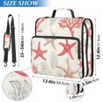 thumbnail image 2 of FORMRS Zipper Binder with Shoulder Strap 2-inch Ring 500 Sheet Capacity File Bag, Brown Starfish, 2 of 5