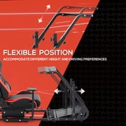 Supllueer Stable Racing Simulator Cockpit Adjustable With Gaming Red Seat Fits Logitech G920 G923 Thrustmaster Fanatec.Excluding electronic devices