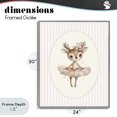 thumbnail image 4 of Stupell Industries Cottage Nursery Ballerina Deer Striped Gray Framed Giclee Art, 24 x 30, by LSR Design Studio, 4 of 8