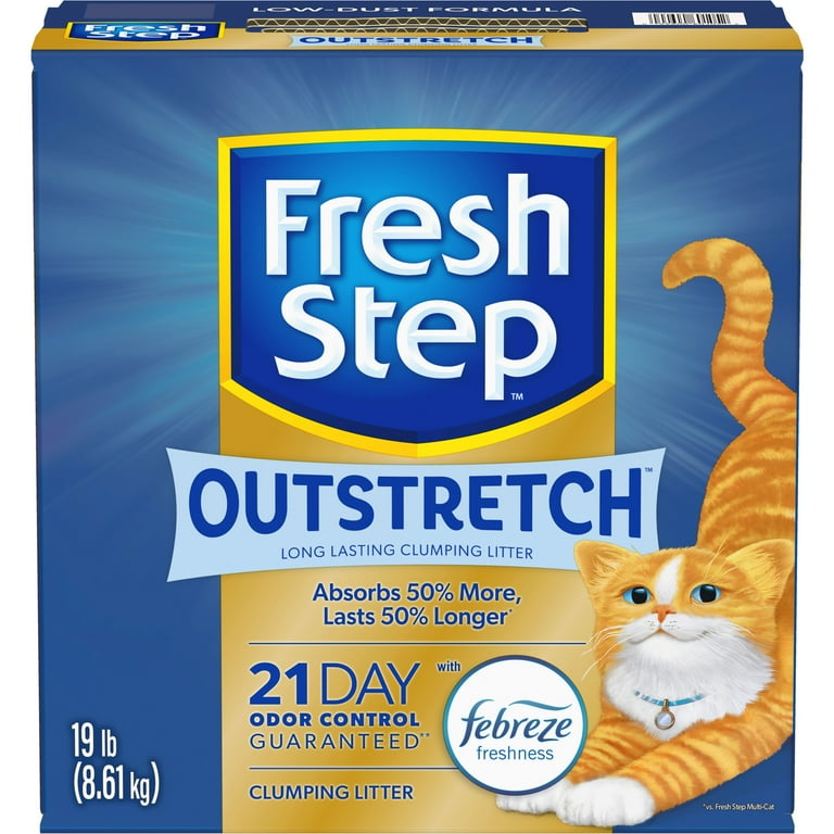 Fresh Step Long Lasting Clumping Cat Litter with Febreze Freshness