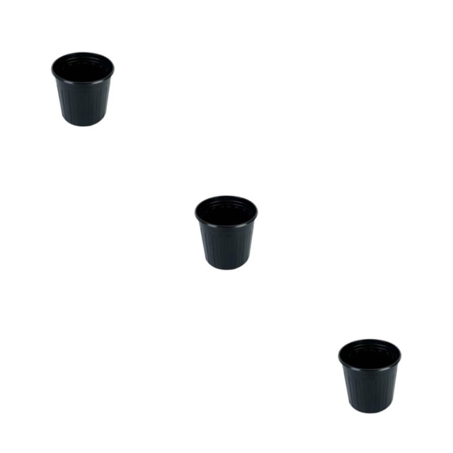 Toystoory caja de cultivo maceta maceta de vivero con orificios de drenaje contenedor de vegetación ligero interior de plástico negro / Type1 NO1