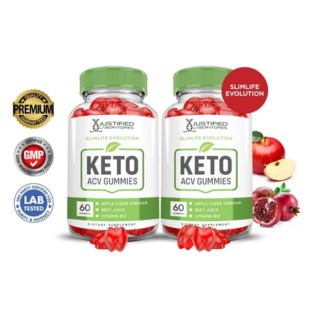 (2 Pack) Slimlife Evolution Keto ACV Slim Life Gummies 1000MG Dietary Supplement 120 Gummys