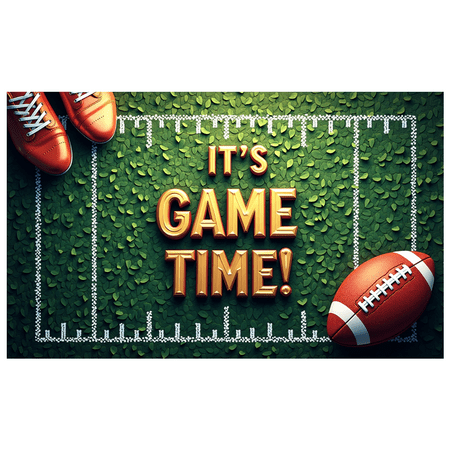 LUUFILx Game Day Party Backdrop Banner for Sports Events and Celebrations Football Decorations Background Photography Props Tailgate Decor Party Supplies