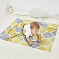 thumbnail image 2 of Yellow and Gray Geometric Quatrefoil Pattern Blanket,Comfortable Soft Flannel Throw Blanket,All Season,Warm Lightweight Blankets for Sofa Bed Couch Living Room Chair,30"x40", 2 of 4