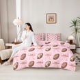 thumbnail image 4 of Erosebridal Teens Sport Football Bedding Comforter Set 7pcs,Kawaii Ribbon Bow Queen Bedding Sets for Boys Girls,Pink Reversible,Lightweight Room Decor, 4 of 6