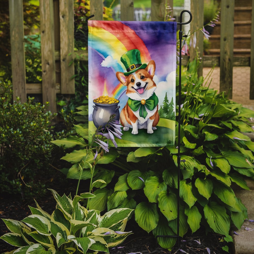 Corgi St Patrick's Day Garden Flag 11.25 in x 15.5 in