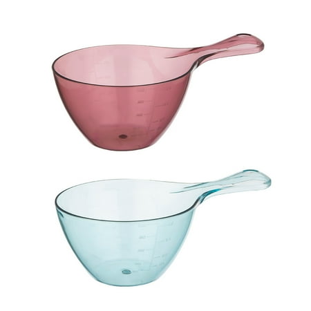 

2pcs Water Scoops with Scale Plastic Water Spoon Multi-purpose Water Scoops