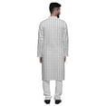 thumbnail image 3 of Atasi Button Down Asymmetric Printed Long Sleeve Rayon Kurta Pyjama Set, 3 of 4