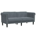 thumbnail image 4 of vidaXL 2 Piece Sofa Set Dark Gray Velvet, 4 of 8