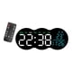 thumbnail image 5 of Reloj de pared digital versátil, para colgar o colocar de pie, con enchufe, pantalla grande, alarma LED. Pantalla de 3 colores, 5 of 9