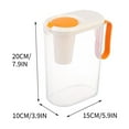 thumbnail image 3 of JoyMoreHome Fridge Door Water Jug, Unbreakable Clear Plastic Pitcher with Removable Lid for Hot/Cold Water, Iced Tea, Lemonade, Juice, Beverage, 3 of 9