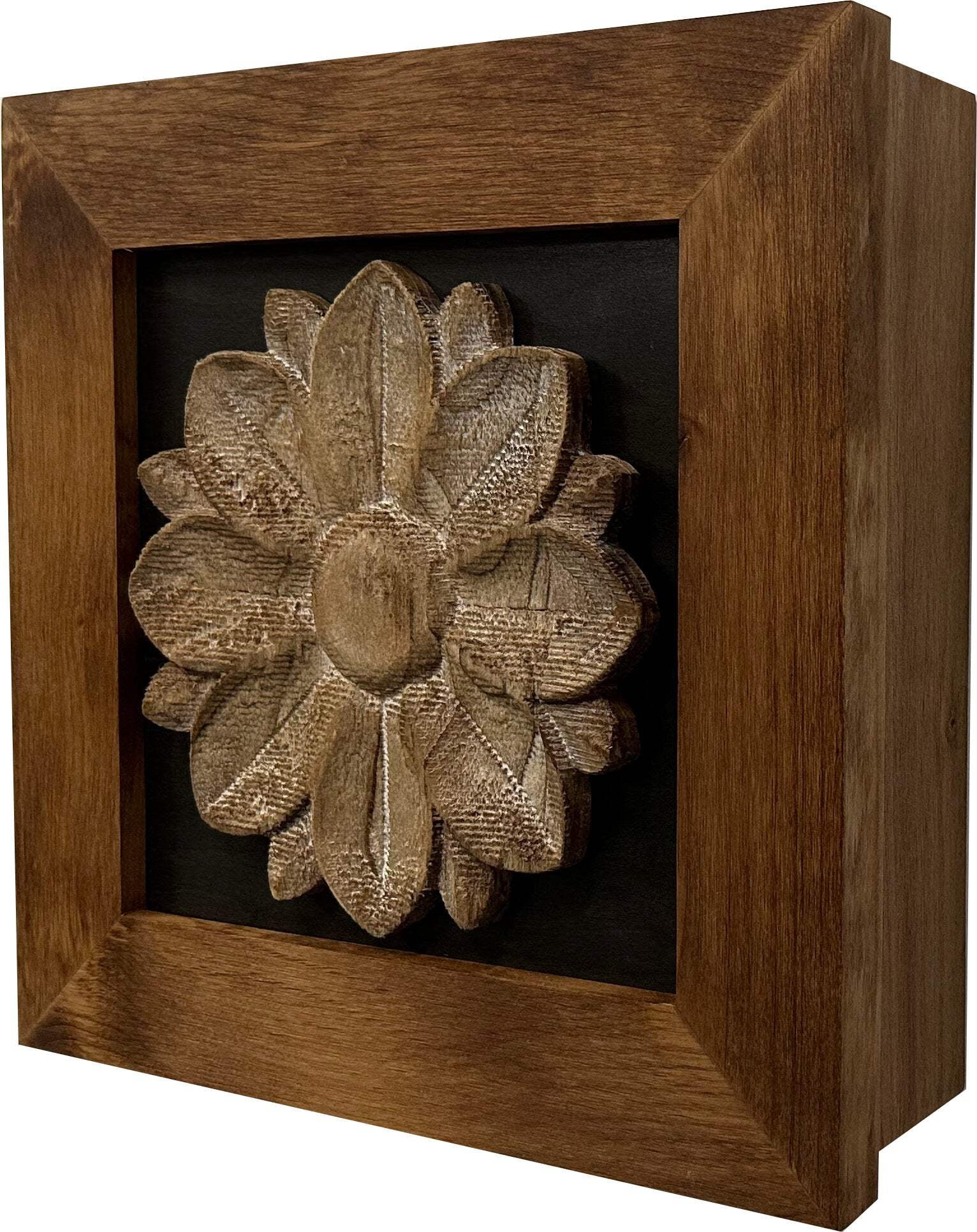 Bellewood Designs Hidden Gun Cabinet Wall Decor Distressed Flower (Black)