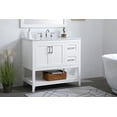 thumbnail image 3 of Elegant Decor Aubrey 36" MDF Single Bathroom Vanity with Backsplash in White, 3 of 7
