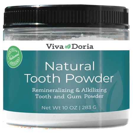 Viva Doria Natural Fluoride Free Tooth Powder, Refreshes mouth, Freshens Breath, Keeps Teeth and Gum Healthy, Mint Flavor, 10