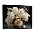 thumbnail image 2 of Designart "Elegance In White And Gold Hydrangea V" Hydrangea Floater Framed Wall Decor, 2 of 5