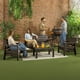 thumbnail image 2 of Juego de Muebles para Jardín, Set 4 Piezas, Sofá Doble, 2 Sillones y Mesa de Centro, Plástico Resistente RIMAX, 2 of 9