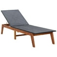 thumbnail image 3 of vidaXL Sun Lounger with Cushion Poly Rattan and Solid Acacia Wood, 45990, 3 of 6