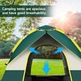 thumbnail image 5 of SAN LIKE Camping Tent 3/4 Person Tents for Family Camp Tent Waterproof Outdoor for Backpacking Hiking Easy Setup with Storage Bag,8 Ground ding,4 Windproof Rope (Green with Doors and Windows), 5 of 8