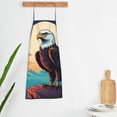 thumbnail image 5 of Naloa 1Pack Adjustable Bib Apron Waterdrop Resistant Cooking Kitchen Aprons for Women Men Chef, Cartoon Iceberg Bald Eagle Print, 5 of 5