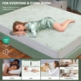 thumbnail image 6 of Welfibr Twin Size 100% Waterproof Mattress Protector Rayon from Bamboo, Soft Breathable Bed Cover, Noiseless Fitted Sheet with 6"-18" Deep Pocket, Green, for Home, Dorm and Hotel Use, 6 of 9