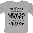 thumbnail image 4 of Inktastic My Mommy is a Respiratory Therapist and a Hero Boys or Girls Long Sleeve Baby Bodysuit, 4 of 5