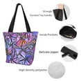 thumbnail image 6 of Fotbe Watercolor Butterflies Pattern Beach Tote,Shoulder Handbag,Spacious Tote Bag,Lightweight Travel Bag,Versatile Shopping Bag, 6 of 9