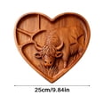 thumbnail image 2 of Highland Cow Wooden Charcuterie Board, 3D Carved Heart/Cow Shaped Snack Cheese Platter, Multi-Purpose Serving Tray & Farmhouse Wall Art Decor, Ideal Gift for Cow Lovers Housewarming Holiday Party, 2 of 6