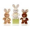 Standing Bunnies with Polka Dot Trim 8" By Fiesta - Set of 3