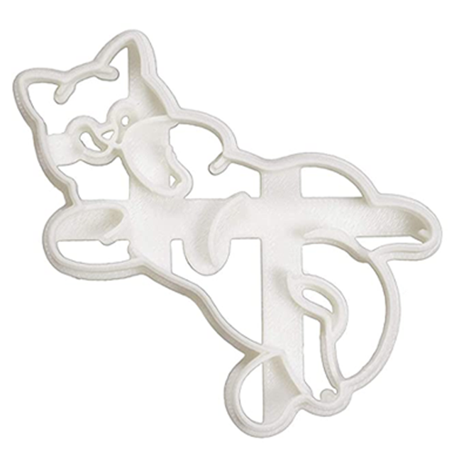 Cutters à Biscuits, 3D Chat Emporte-Pièces pour Enfants, Chat en Forme de Cul de Chat Moule à Biscuits pour la Cuisson de Bricolage, Gaufrage de Biscuits