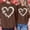 Brown, variant on Valentines Shirt for Women Love Heart Graphic Print Long Sleeve Sweatshirts Casual Valentines Gifts Relaxed Fit Tops Outfit Clothes