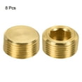 thumbnail image 3 of Uxcell 3/4" NPT Male Thread Hex Internal Head Socket Fitting Brass Pipe Plug 8 Pack, 3 of 5